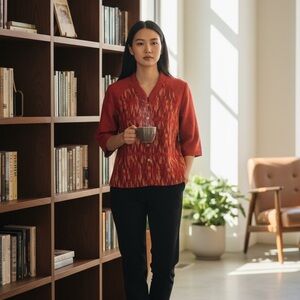Elegant Red Women's Blazer